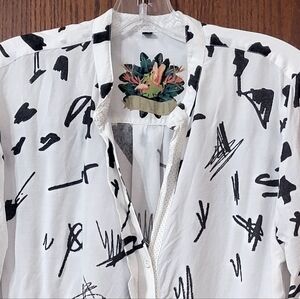 Desigual Learn Red Heart Graphics White XL Shirt